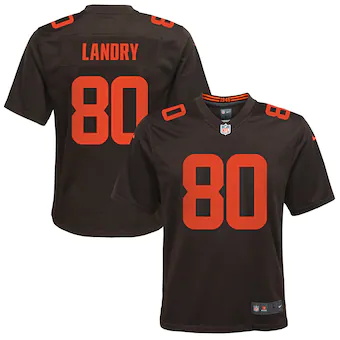 youth nike jarvis landry brown cleveland browns alternate g